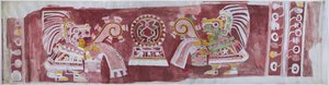 Copia de una pintura mural de la Casa de Barrios en Teopancaxco, Teotihuacán, Estado de México