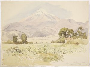Volcán Orizaba, cerca de San Juan, Coscomatepec, México de Adela Breton