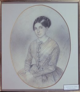 Retrato póstumo de Leopoldine Hugo (1824-43) 1847 de Adele Julie Hugo