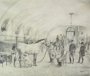 Las caballerizas reales: aseo matutino de Adele Walter