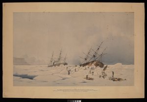 H.M.S. Phoenix y el Breadalbane en el momento en que el último fue aplastado y hundido... de Admiral Edward Augustus (after) Inglefield