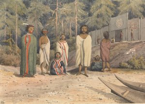 Indios en Fort Rupert, Isla de Vancouver, julio de 1851 [Canadá]