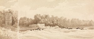 Torre en ruinas en el emplazamiento de la antigua ciudad de Panamá, destruida por Morgan el Bucanero en 1670, marzo de 1850". de Admiral Sir Edward Gennys Fanshawe