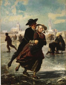 Amantes patinando