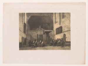 Interior de la iglesia con figuras de Adolf Carel Nunnink