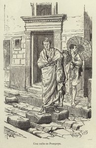 Una calle en Pompeya de Adolf Closs