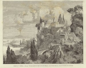 Grecia y Roma - Roma: Paisaje junto al mar en el Cabo Miseno con el Vesubio al fondo de Adolf Closs