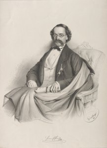 Retrato del violinista y compositor Heinrich Proch 1809-1878