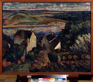 Paisaje del Sur. Pintura de Adolf Israelevich Milman (1886-1930), óleo sobre lienzo de Adolf Israelevich Milman