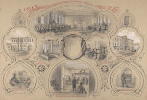 La oficina principal de telégrafos recién construida en San Petersburgo y abierta el 14 de octubre de 1862
