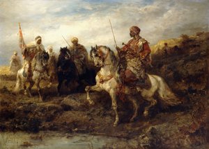 Guerreros árabes a caballo