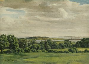 Paisaje en Holstein, 1827 de Adolf Vollmer