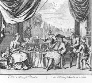 «El banquete del arenque» (n.º 13 de la serie sobre la pesca del arenque) de Adolf van der Laan