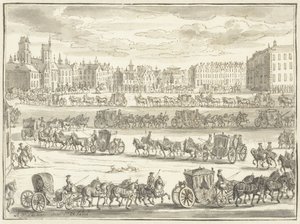 Entrada de Cornelis Hop como embajador en París, 23 de junio de 1719 de Adolf van der Laan