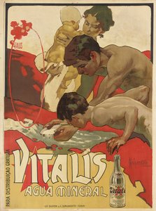 Cartel publicitario para el agua mineral Vitalis, 1895