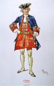 Diseño de Vestuario Masculino para la Ópera Manon Lescaut de Giacomo Puccini (1858-1924) de Adolfo Hohenstein