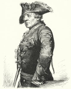 Federico el Grande, rey de Prusia (grabado)