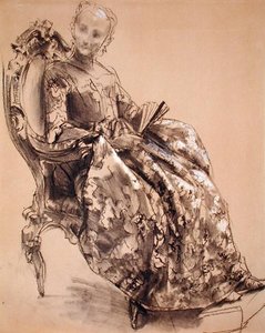 Estudio de la princesa Amalia de Prusia de Adolph Menzel