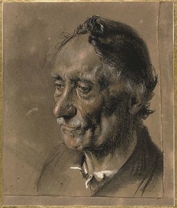 Cabeza de anciano, c.1850 (carboncillo y pastel sobre papel)