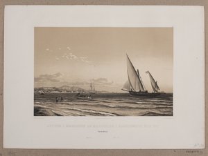 La costa cerca de Marsella con la isla de Iff al fondo de Johan Adolph Kittendorff