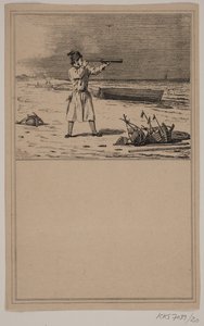 El piloto. No. 19 en Chr. Winther y M. Rørbye, "25 Imágenes para niños pequeños" de Johan Adolph Kittendorff