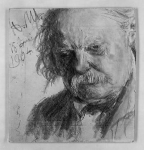 Anciano con bigote de Adolph Menzel