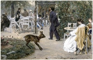 El restaurante al aire libre Moritzhof. Del «Álbum de los niños»
