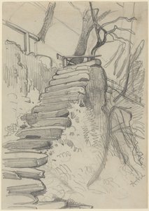 Escalera de piedra en un jardín