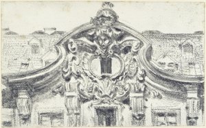 Frontón del saliente central del Palacio de Sajonia en Dresde de Adolph Menzel