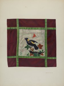 Cubrecama de apliqué (detalle), 1941