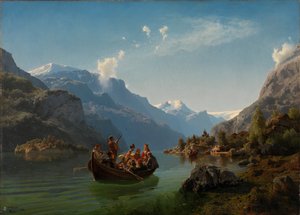 Procesión nupcial en el Hardanger de Adolph Tidemand
