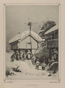Ilustración del libro Norge fremstillet i Tegninger de Asbjørnsen, P.Chr. y publicado por Chr. Tønsberg (no, 1848) de Adolph Tidemand