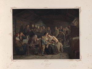 Ilustración del libro Norske Folkelivsbilleder de Tidemand, Adolph y publicado por Chr. Tønsberg (Christiania, 1858) de Adolph Tidemand