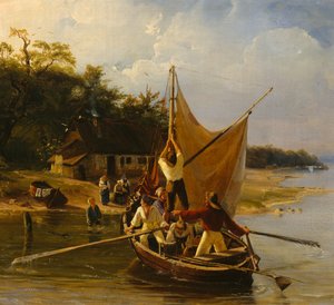 Regreso de los pescadores daneses de Adolph Tidemand