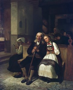 El ciego y su hija de Adolph Tidemand