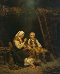 El cuentacuentos, la historia de las abuelas de Adolph Tidemand