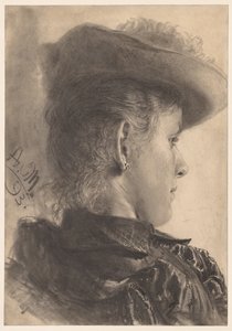 Busto de una mujer, vista desde atrás, 1893
