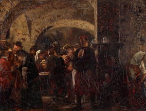El Esterházykeller en Viena de Adolph Menzel