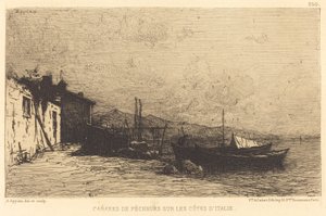 Cabañas de pescadores en las costas de Italia de Adolphe Appian