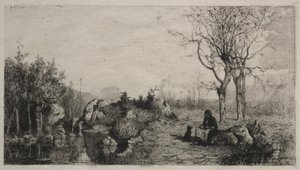 Orilla de un arroyo en Rossillon, 1867