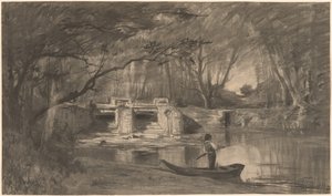 Estanque Boscoso junto a la Antigua Compuerta de Levaux cerca de Vienne de Adolphe Appian