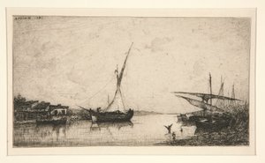 una. Dos Puentes b. Barco de pesca de Adolphe Appian