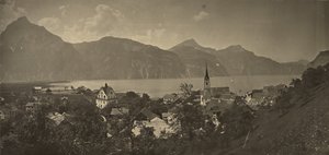 Vista de Flüelen, Suiza de Adolphe Braun