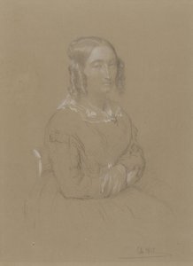 Damesportret de Adolphe Felix Cals