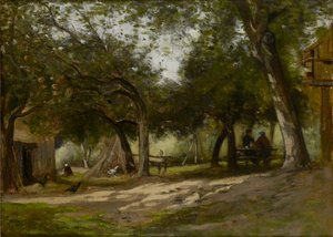 Paisaje con un corral, 1830-1880