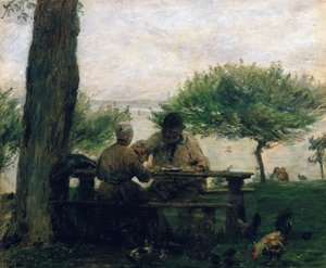 La Comida en Honfleur, 1875 de Adolphe Felix Cals