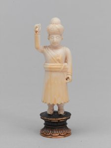 Peón negro, pieza de ajedrez, India de Adolphe Gusman