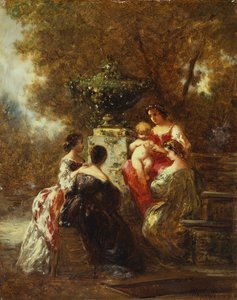 Figuras en un parque de Adolphe Joseph Thomas Monticelli