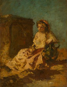 Meditación (Mujer Sentada) de Adolphe Joseph Thomas Monticelli
