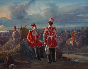 El Escuadrón de la Guardia de Vida Tártara de Crimea, c. 1850 de Adolphe Ladurner